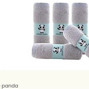 HipHopPanda washcloths. absorbent, hypoallergenic & reusable. New in packaging!